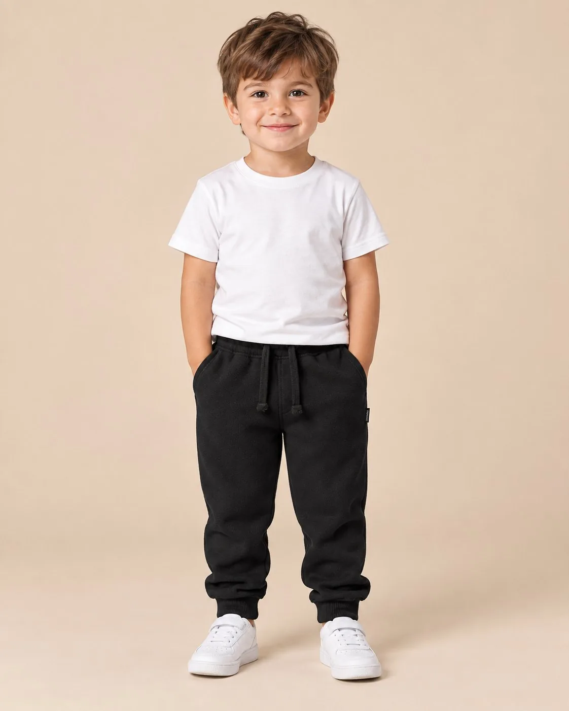 Kids Fleece Joggers - Black