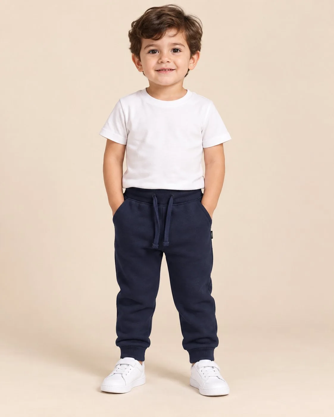 Kids Fleece Joggers - Navy
